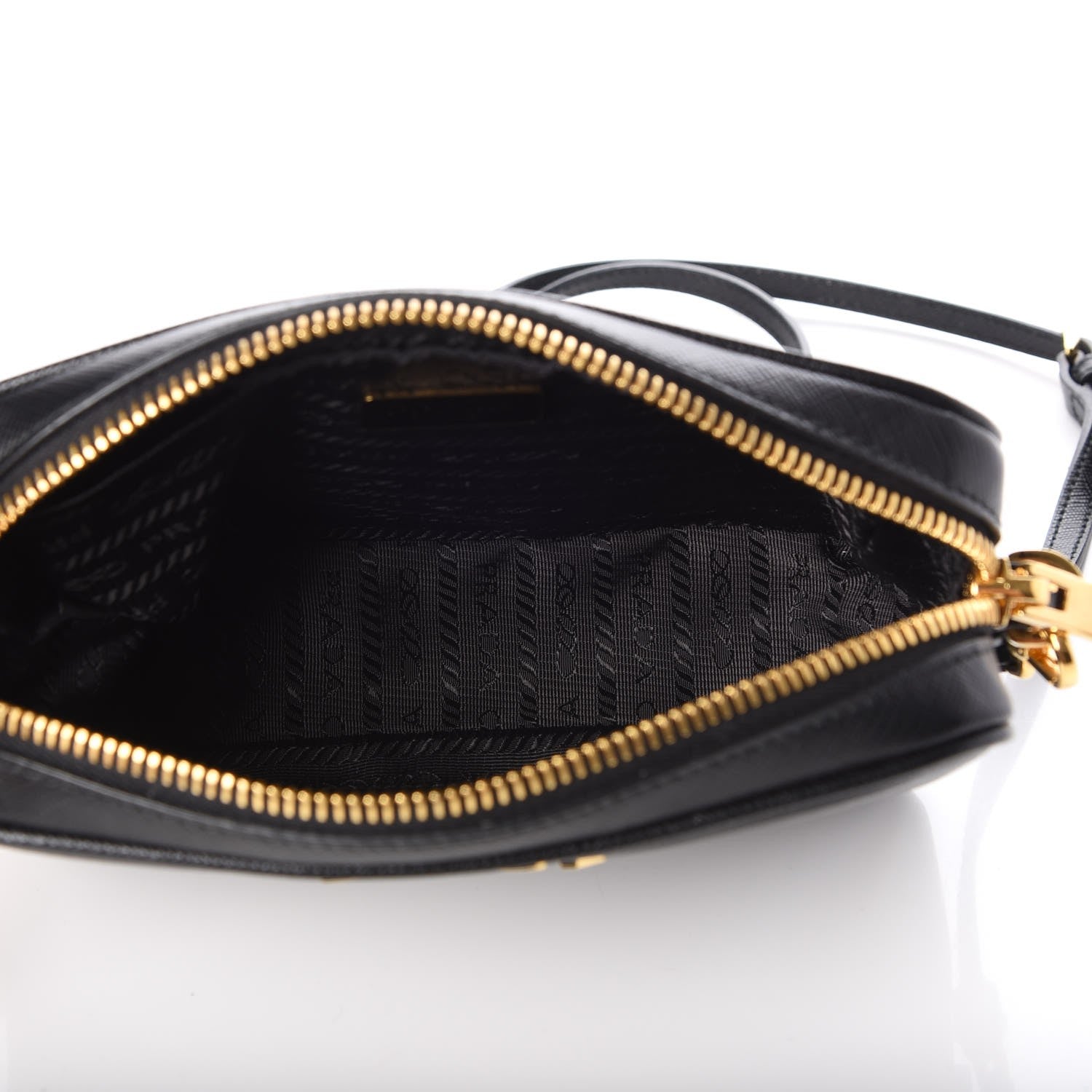 Prada Saffiano Small Camera Crossbody Bag Black 5 of 8