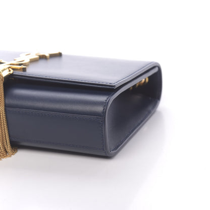Saint Laurent Calfskin Small Classic Monogram Kate Tassel Satchel Blue 9 of 9
