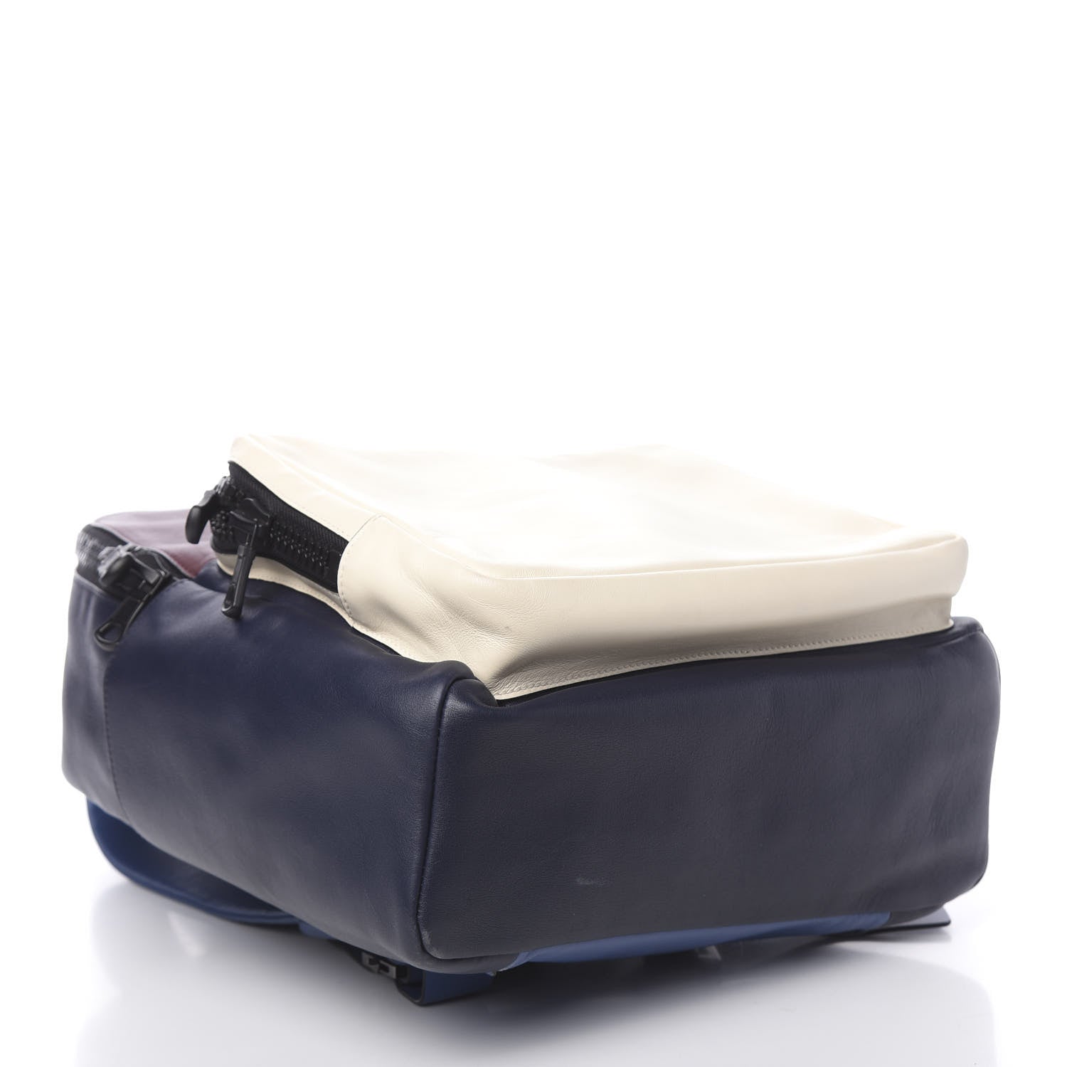 Valentino Garavani Calfskin Colorblock Backpack Ruby Marine Ivory 3 of 12