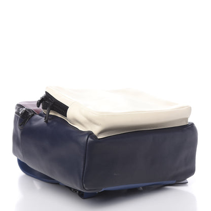 Valentino Garavani Calfskin Colorblock Backpack Ruby Marine Ivory 3 of 12