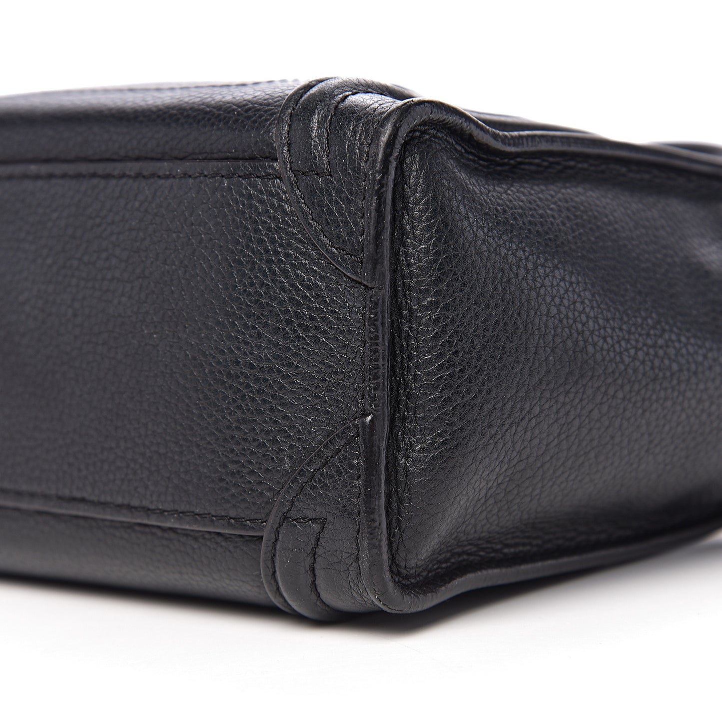 Drummed Calfskin Nano Luggage Black