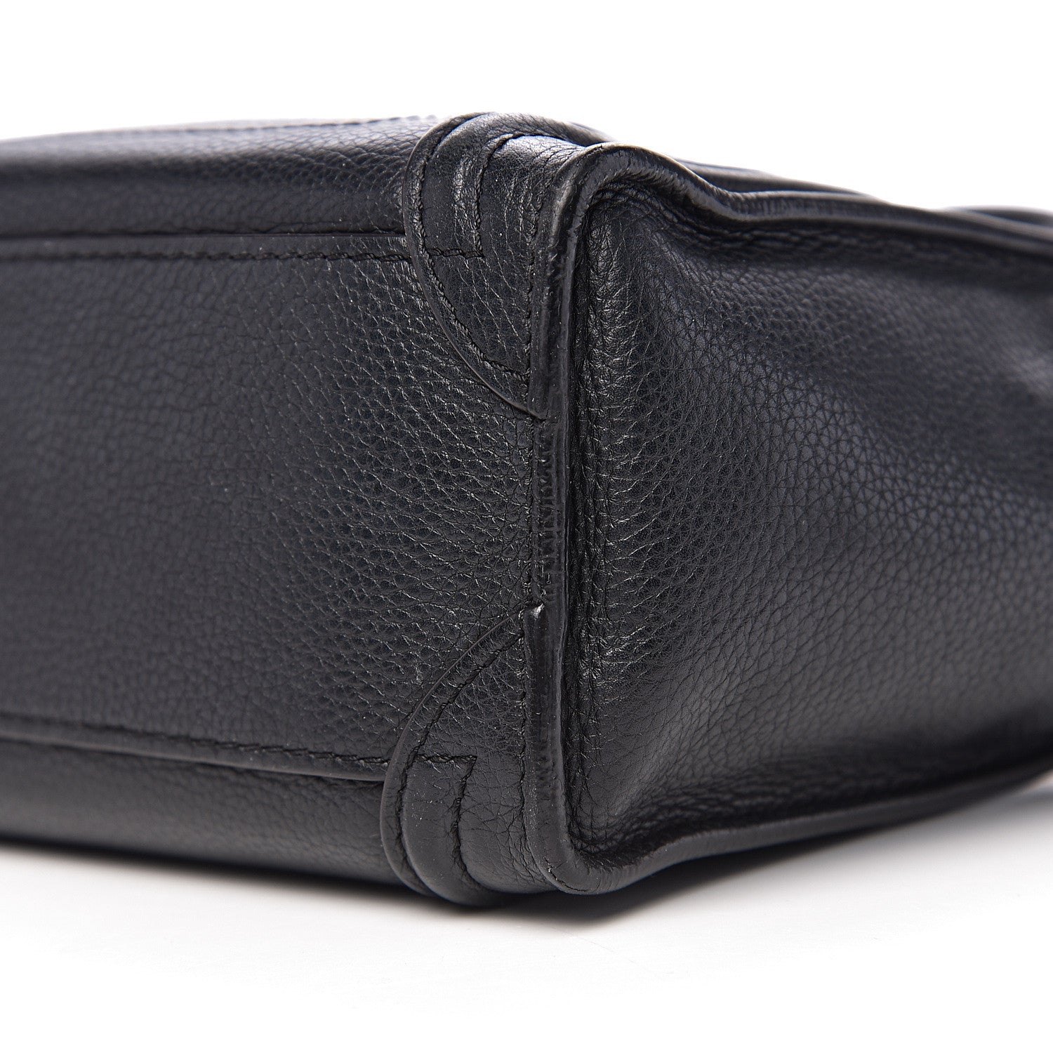 Celine Drummed Calfskin Nano Luggage Black 8 of 9