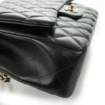 Chanel Lambskin Quilted Jumbo Single Flap Black 12 of 15
