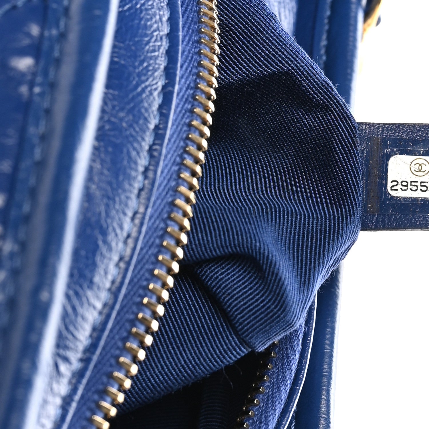 Chanel Aged Calfskin Quilted Medium Gabrielle Logo Hobo Blue 7 of 10