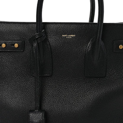 Saint Laurent Grained Calfskin Small Supple Sac De Jour Black 10 of 12