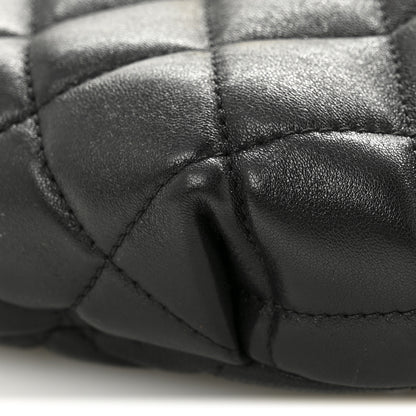 Chanel Shiny Lambskin Quilted Belt Bag Black Black 10 of 10
