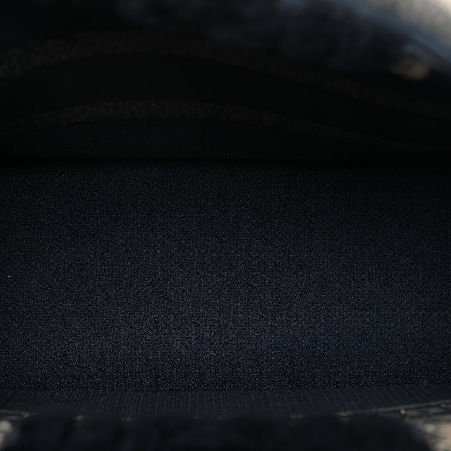 Christian Dior Shearling Cannage Medium Book Tote Deep Blue Natural 5 of 11