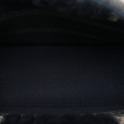 Christian Dior Shearling Cannage Medium Book Tote Deep Blue Natural 5 of 11