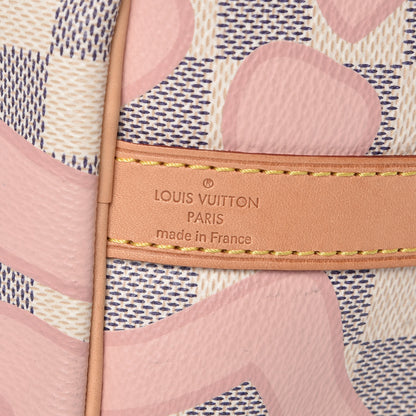 Louis Vuitton Damier Azur Tahitienne Speedy Bandouliere 30 Rose Ballerine 8 of 26
