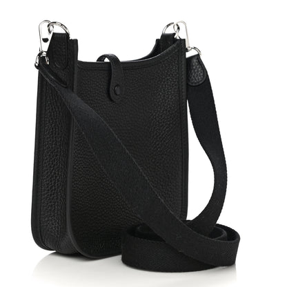 Hermes Taurillon Clemence Evelyne TPM Black 3 of 10