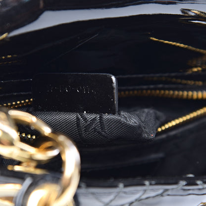 Christian Dior Patent Cannage Mini Lady Dior Black 7 of 15