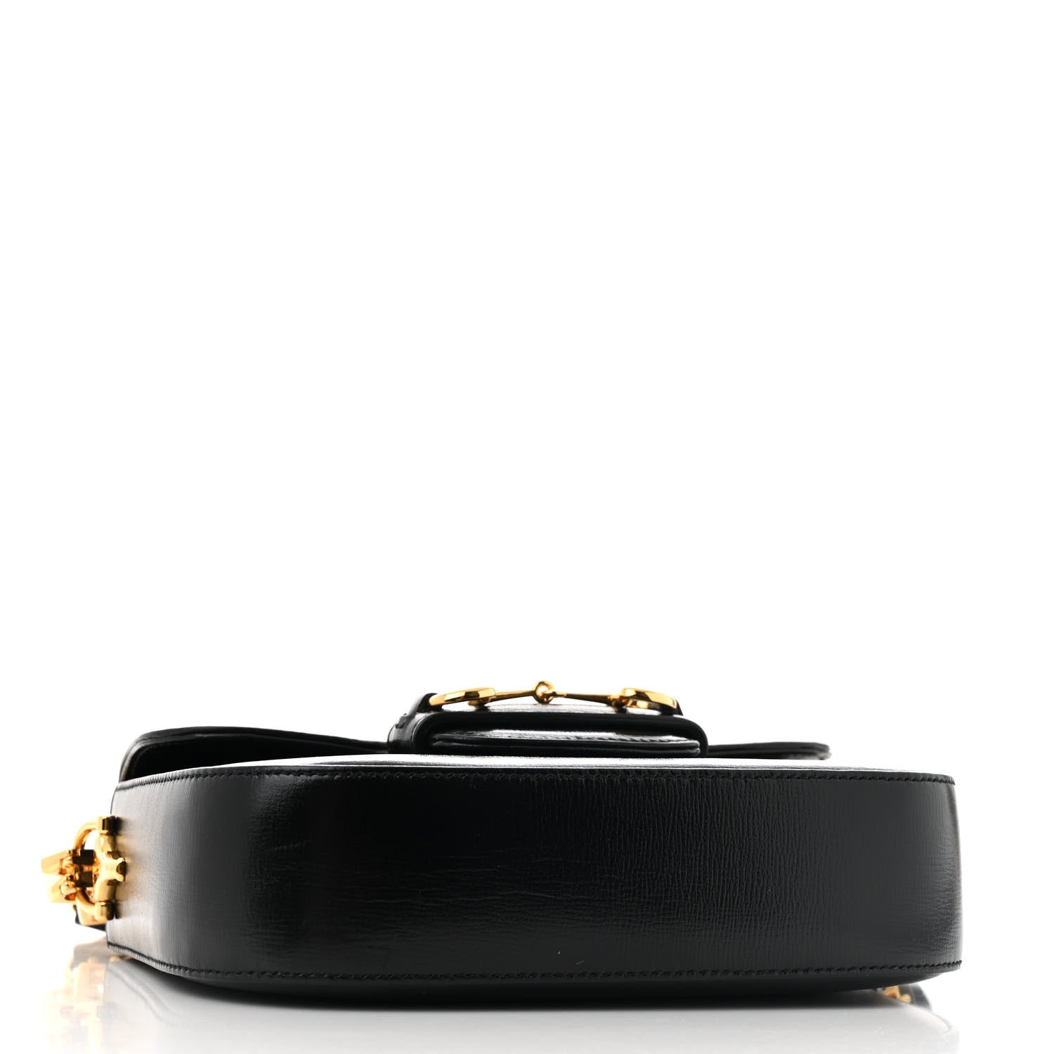 Gucci Azalea Calfskin Web Mini Horsebit 1955 Shoulder Bag Black 4 of 13