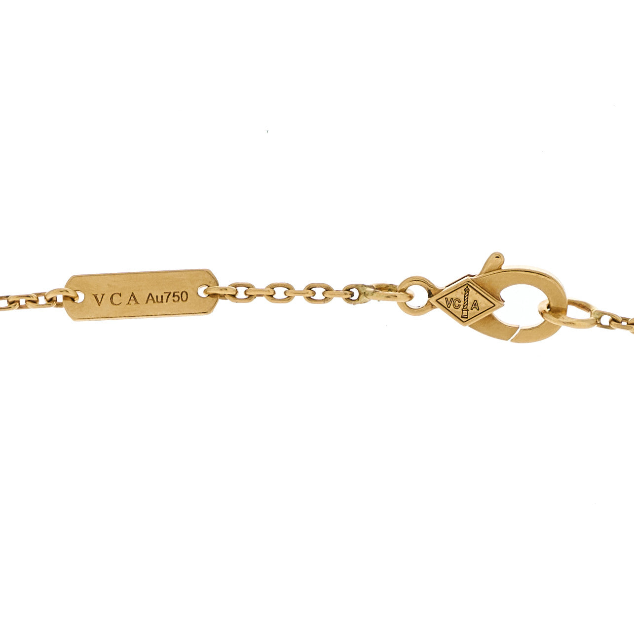 18K Yellow Gold Diamond Mini Frivole 3 Flowers Pendant Necklace