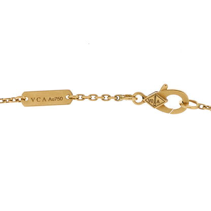 Van Cleef & Arpels 18K Yellow Gold Diamond Mini Frivole 3 Flowers Pendant Necklace 5 of 5