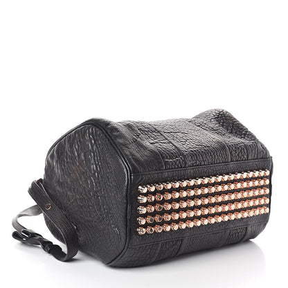 Alexander Wang Pebbled Lambskin Rocco Black Rose Gold Hardware 4 of 9