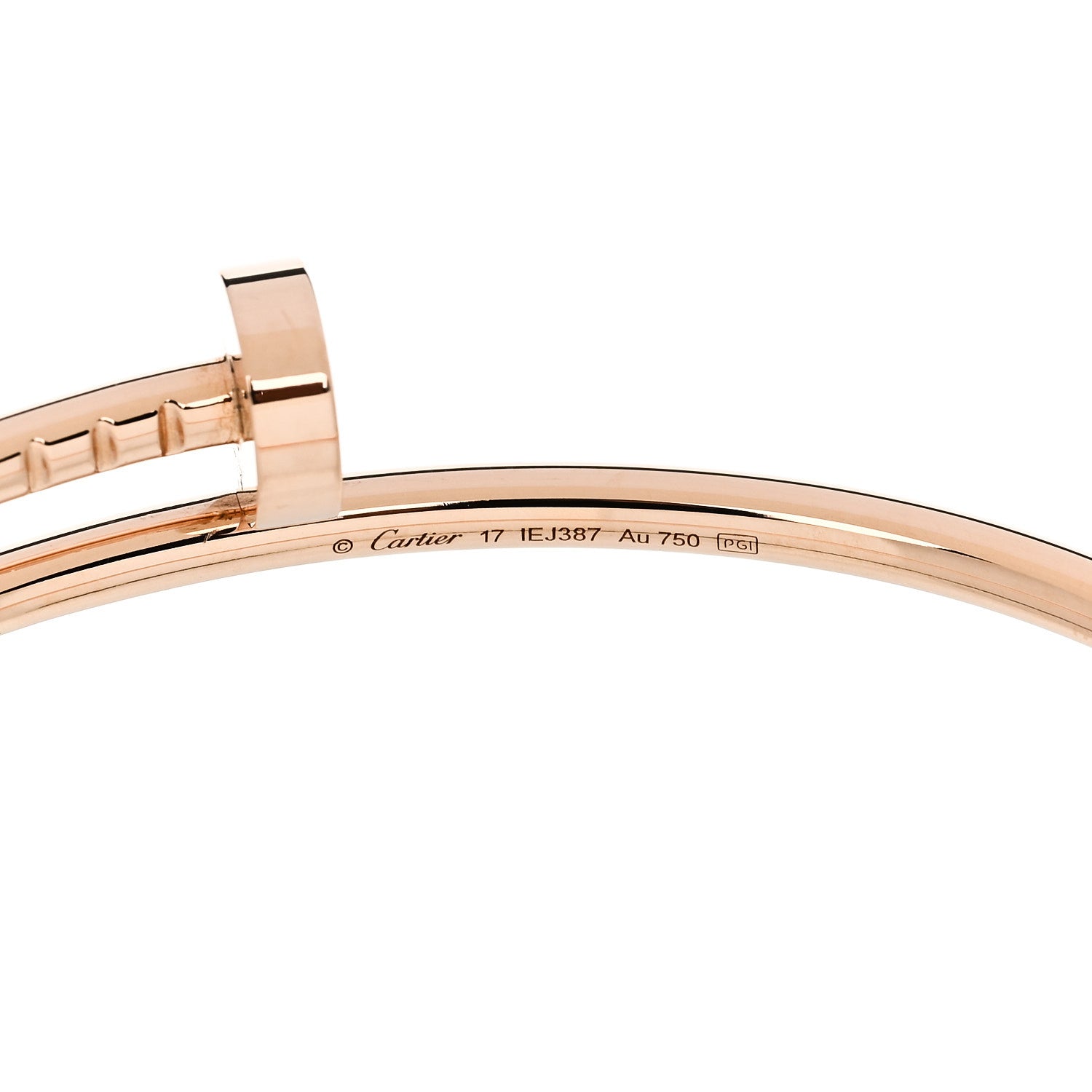 Cartier 18K Pink Gold Small Juste Un Clou Bracelet 17 4 of 4