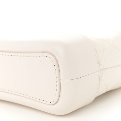 Chanel Aged Calfskin Quilted Small Gabrielle Hobo White 10 of 10