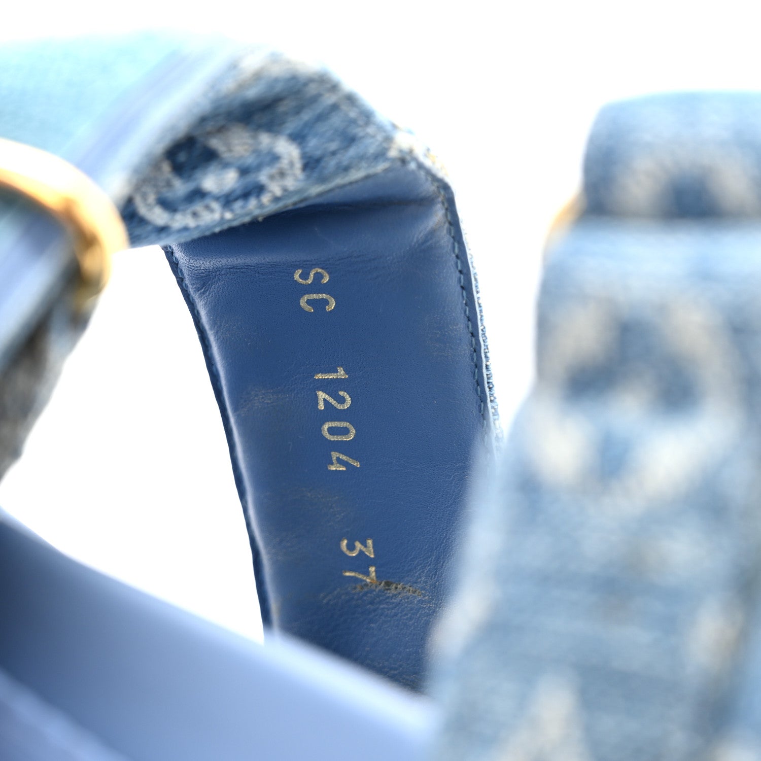 Louis Vuitton Denim Monogram LV Sunset Comfort Flat Sandals 37 Blue 9 of 11