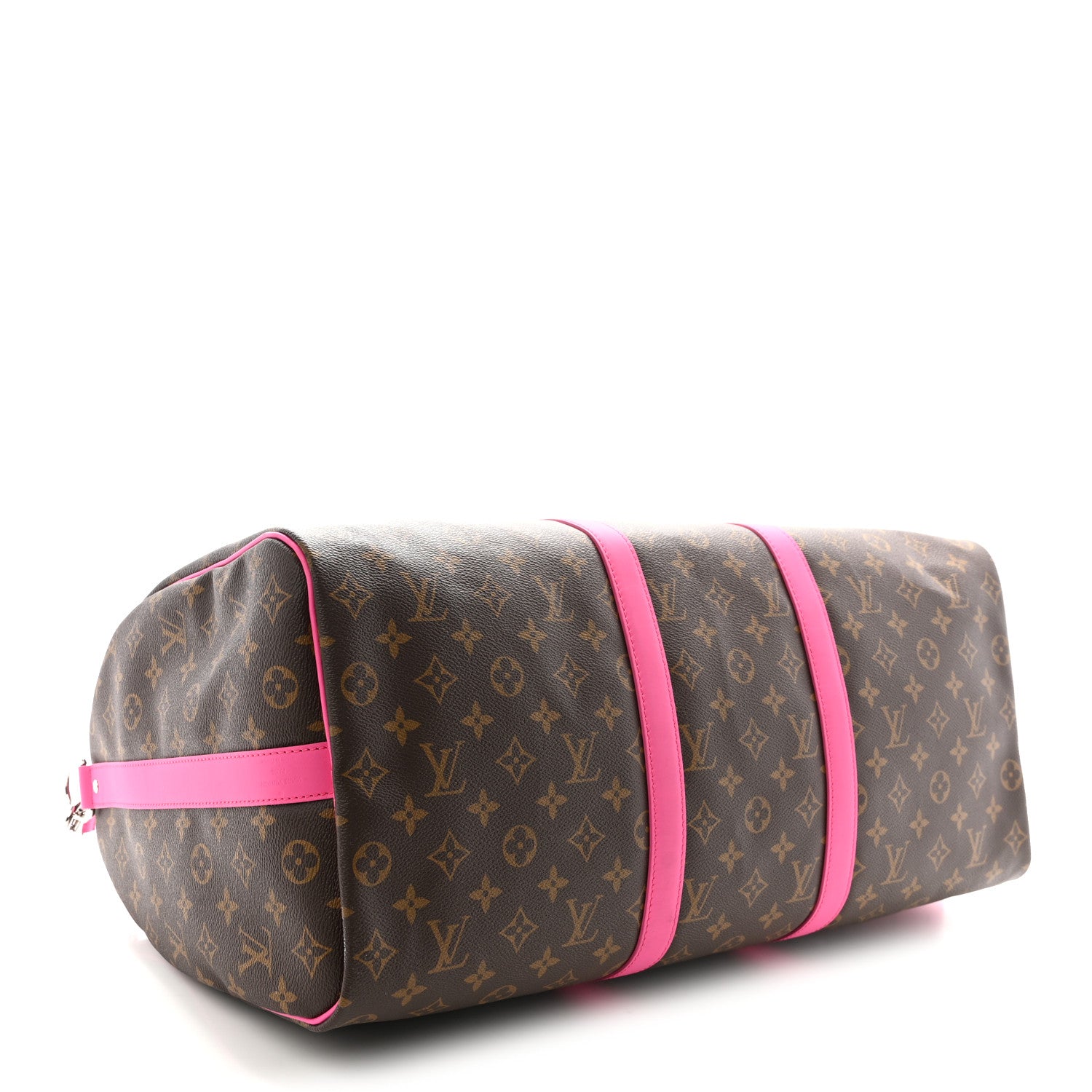 Louis Vuitton Monogram Macassar Keepall Bandouliere 50 Fuchsia 3 of 8