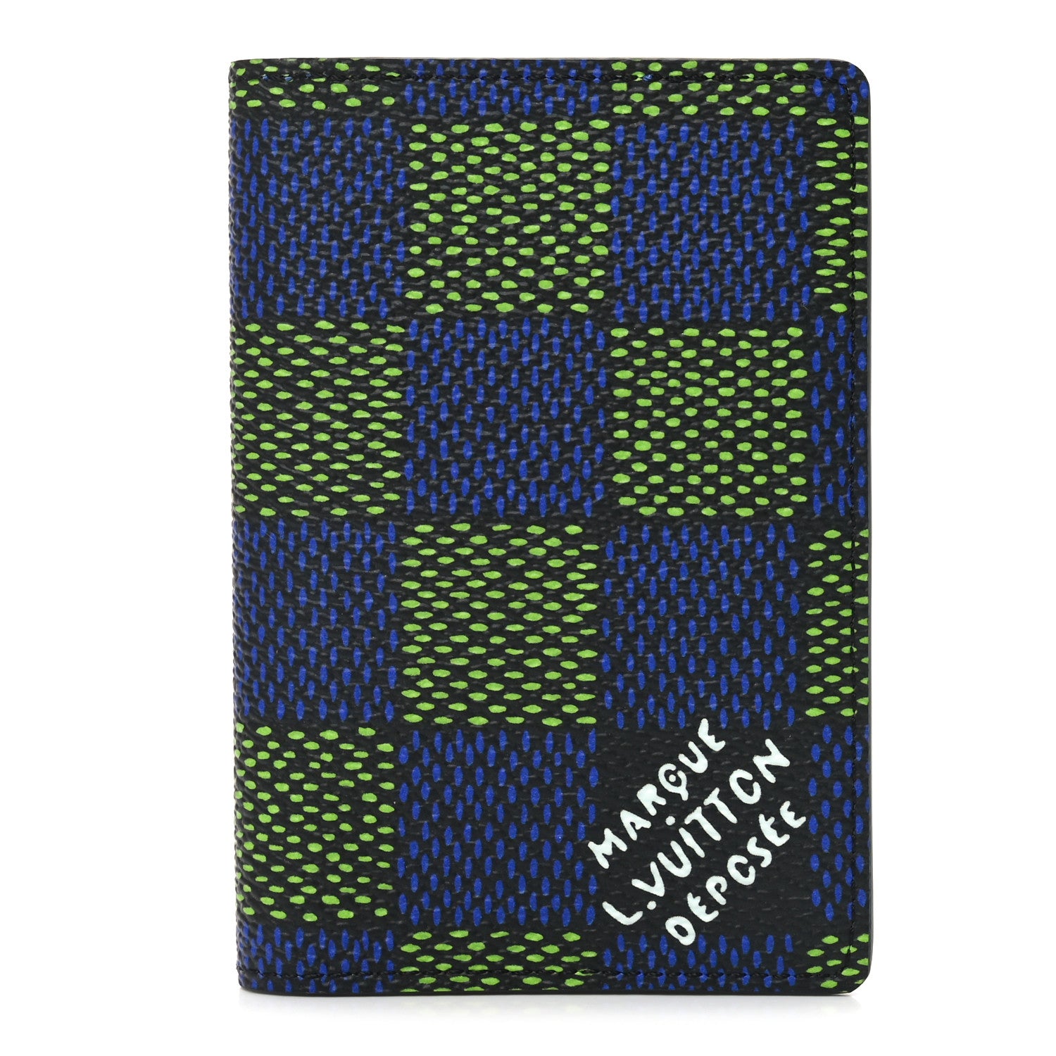 Louis Vuitton Damier Heritage Pocket Organizer Blue Green 1 of 6