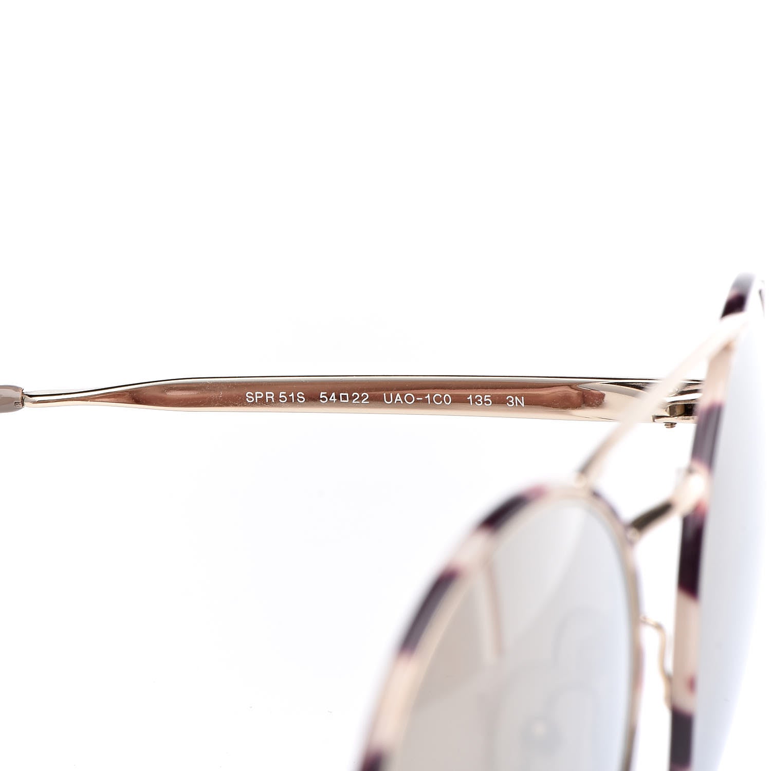 Prada Round Sunglasses SPR 51S Gold 6 of 8