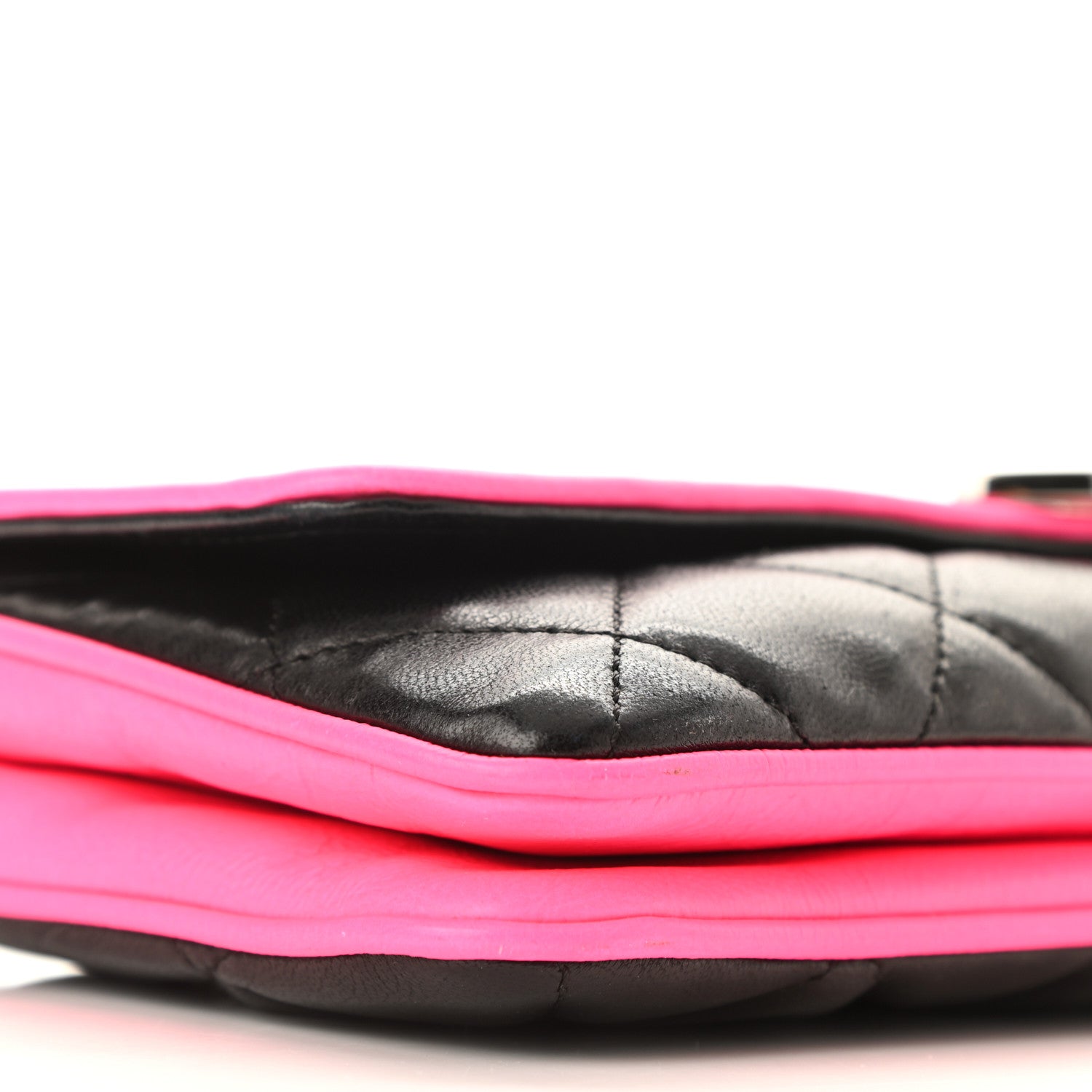 Chanel Lambskin Enamel Divine Medium Flap Black Pink 9 of 10