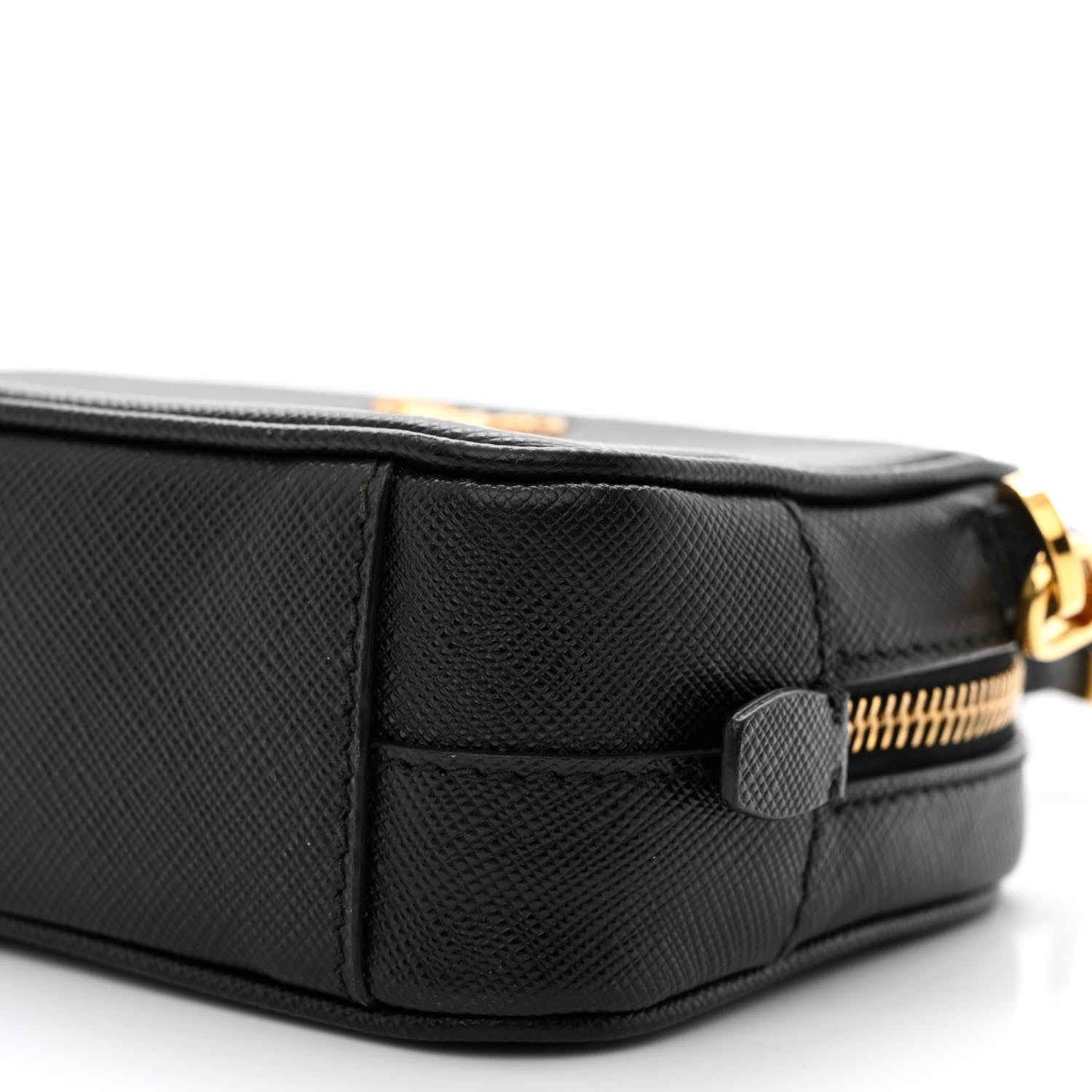 Prada Saffiano Mini Camera Crossbody Bag Black 11 of 14