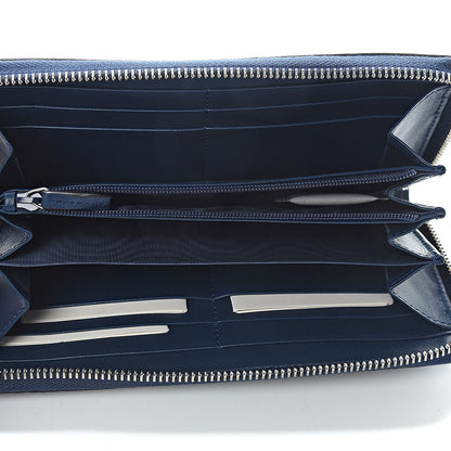 Gucci X MLB Guccissima Signature NY Yankees Embroidered Zip Around Wallet Royale Ivory 5 of 7