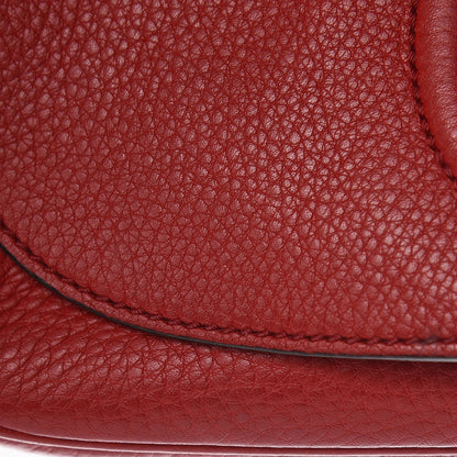 Gucci Pebbled Calfskin Medium Soho Flap Crossbody Tabasco Red 17 of 24
