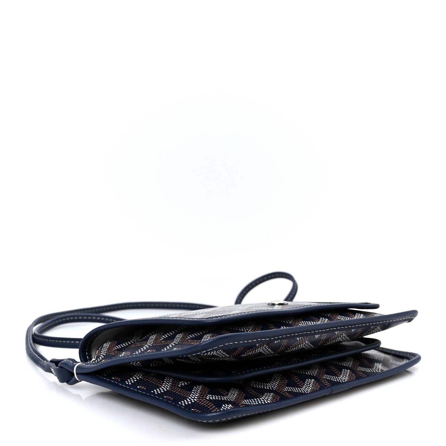 Goyard Goyardine Plumet Wallet Clutch Navy 3 of 10