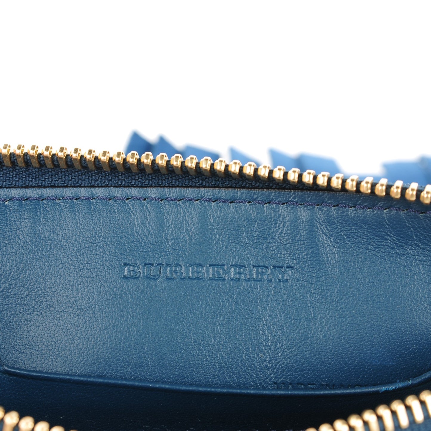 Suede Fringe Peyton Crossbody Clutch Bag Blue