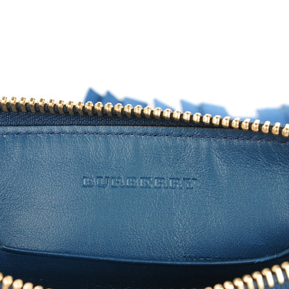 Burberry Suede Fringe Peyton Crossbody Clutch Bag Blue 6 of 8