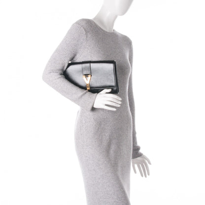 Saint Laurent Textured Patent Classic Y Ligne Clutch Black 2 of 7