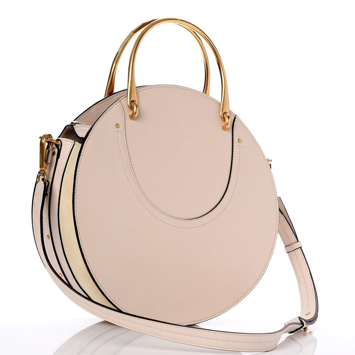 Calfskin Suede Medium Pixie Bag Abstract White