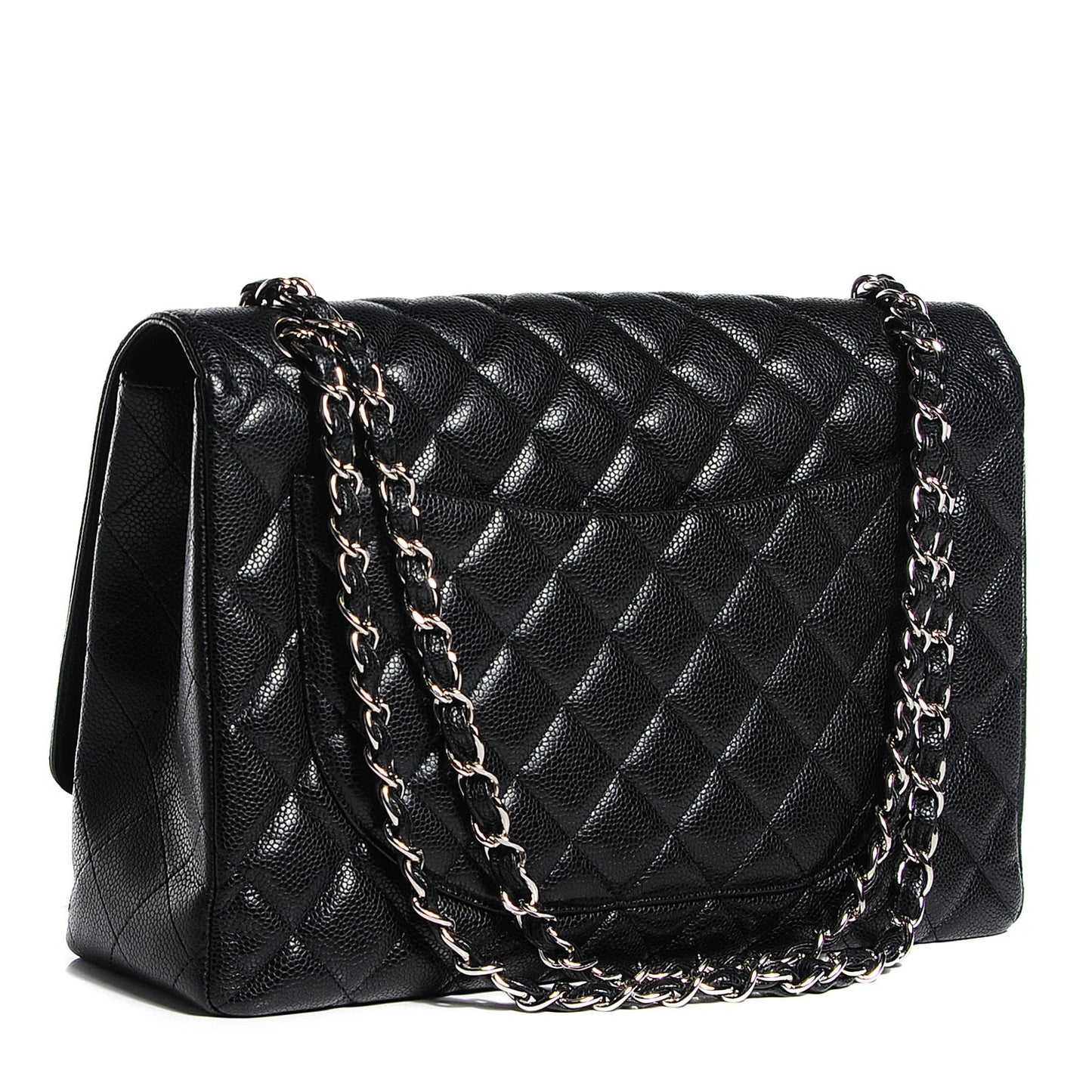 Caviar Quilted Maxi Single Flap Black