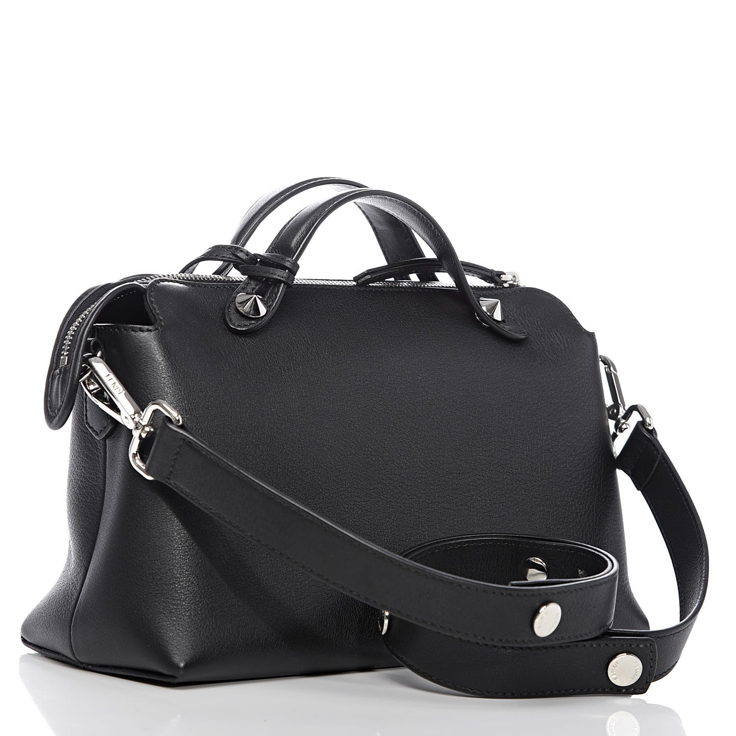 Fendi Vitello Dolce Marmol Medium By The Way Boston Bag Black 3 of 10