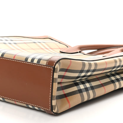 Burberry Vintage Check Calfskin Kane Tote Bag Beige Brown 9 of 9