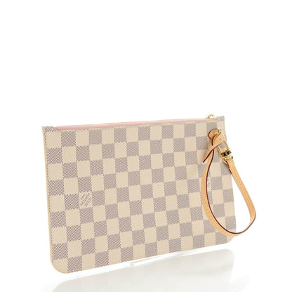 Louis Vuitton Damier Azur Neverfull MM GM Pochette Rose Ballerine 3 of 7
