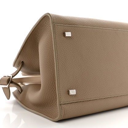 The Row Matte Grained Calfskin Soft Margaux 12 Dark Taupe 8 of 11