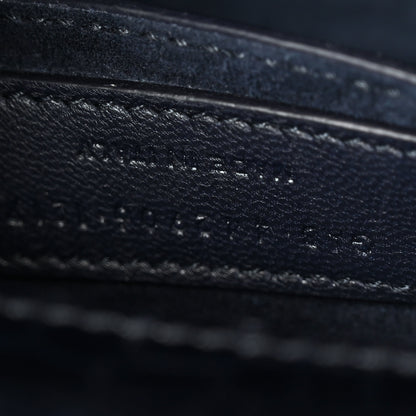 Saint Laurent Calfskin Crocodile Embossed Medium Monogram Sunset  Deep Marine 7 of 12