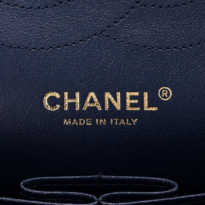 Chanel Caviar Quilted Jumbo Double Flap Navy Blue 5 of 10