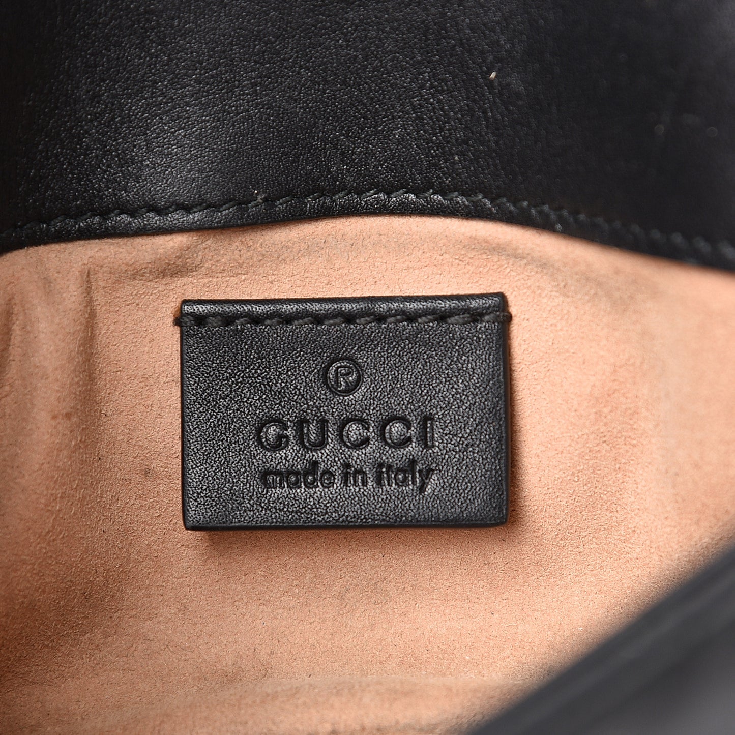 Calfskin Matelasse Super Mini GG Marmont Shoulder Bag Black