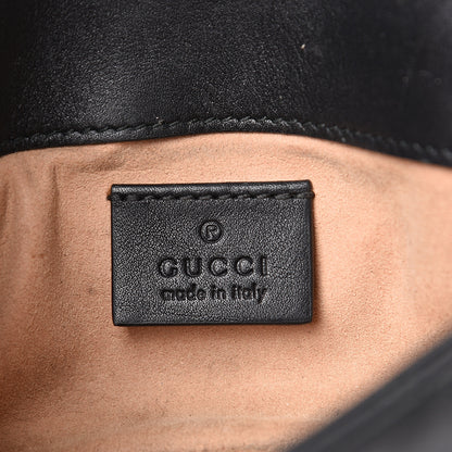 Gucci Calfskin Matelasse Super Mini GG Marmont Shoulder Bag Black 5 of 13