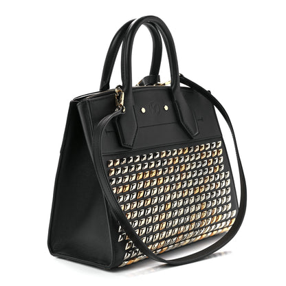 Louis Vuitton Calfskin Studded City Steamer PM Black 3 of 10