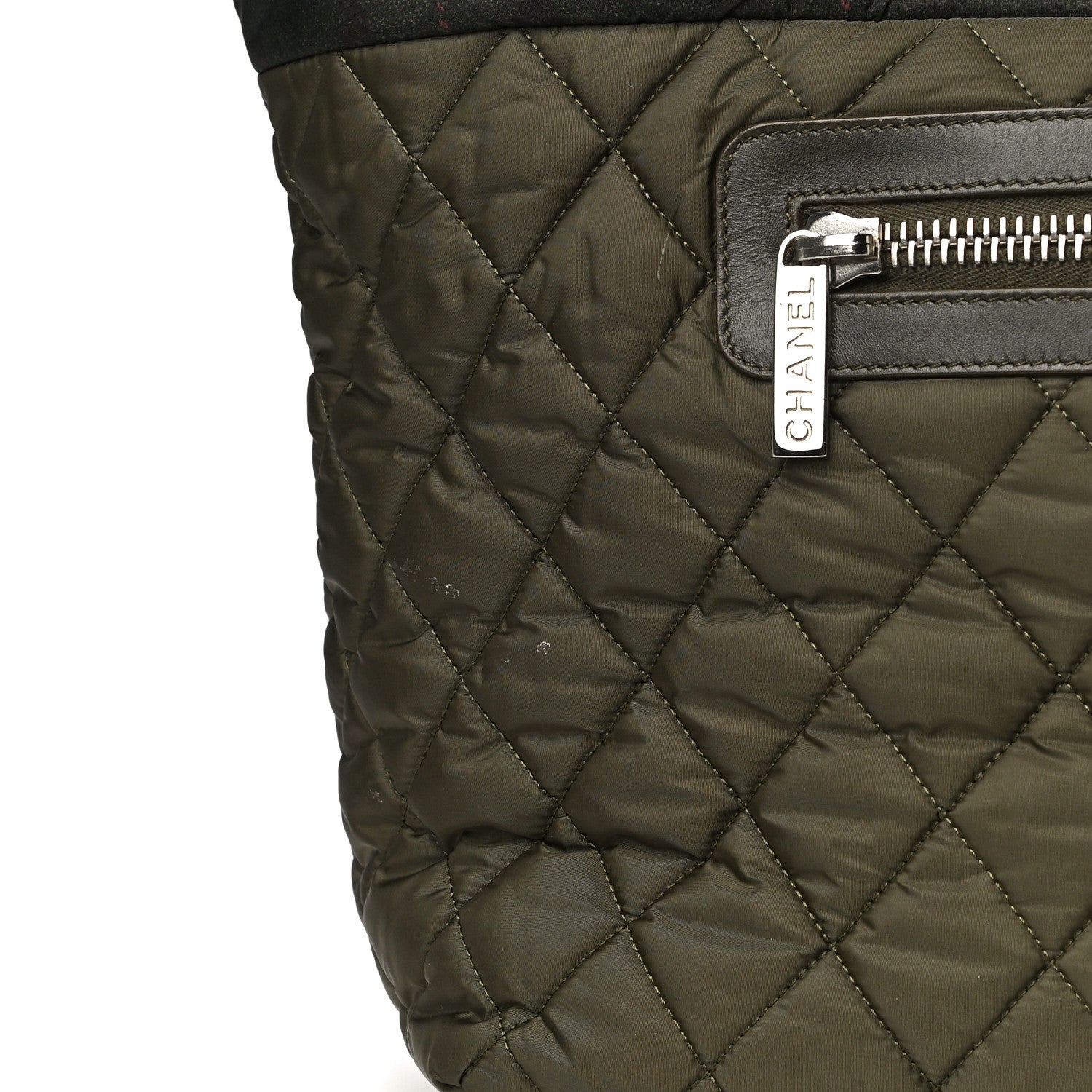 Chanel Nylon Quilted Medium Coco Cocoon Tote Khaki 17 of 24