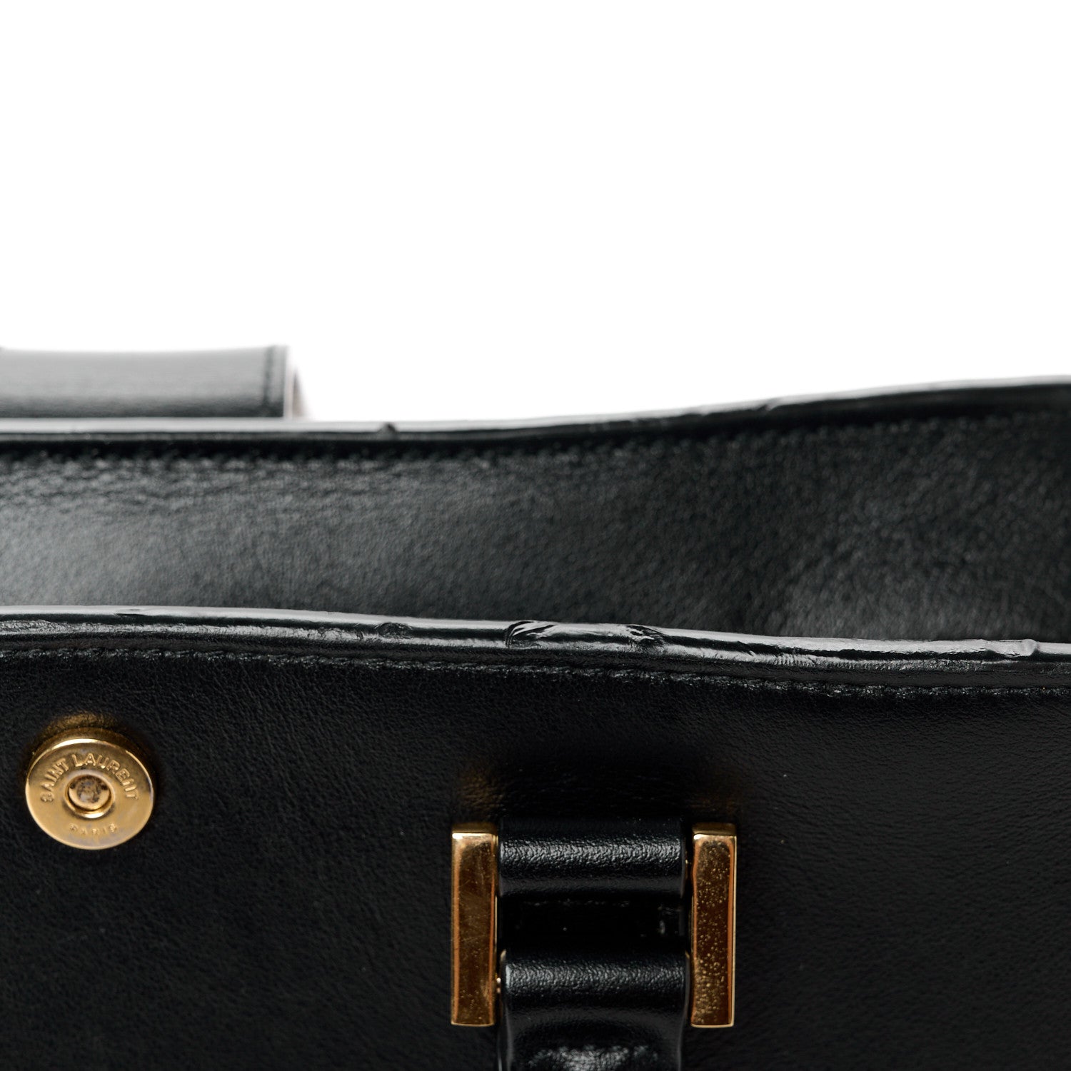 Saint Laurent Calfskin Monogram Baby Cabas Black 12 of 13