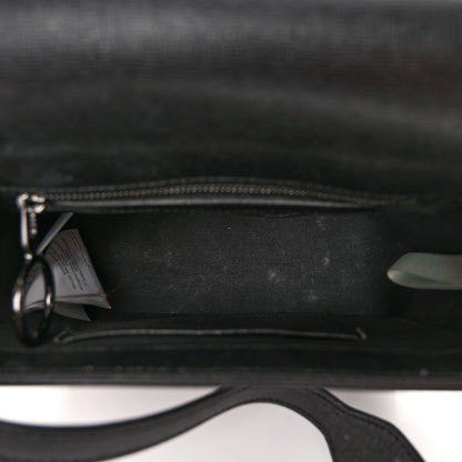 Off-White Calfskin Diag Flap Bag Black White 5 of 11
