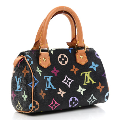 Louis Vuitton Monogram Multicolor Mini Sac HL Speedy Black 3 of 8