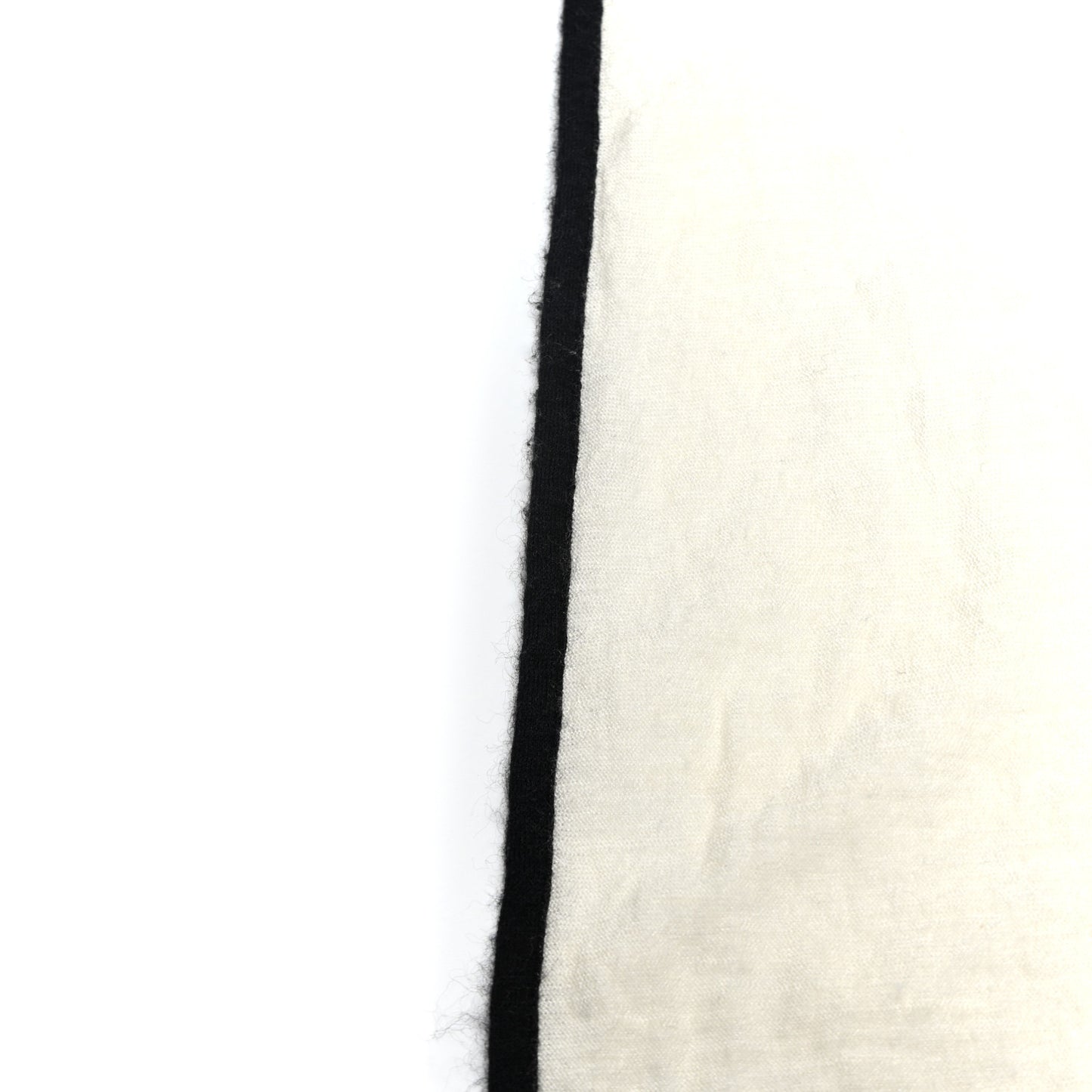 Cashmere Silk CC Stole Ivory Black