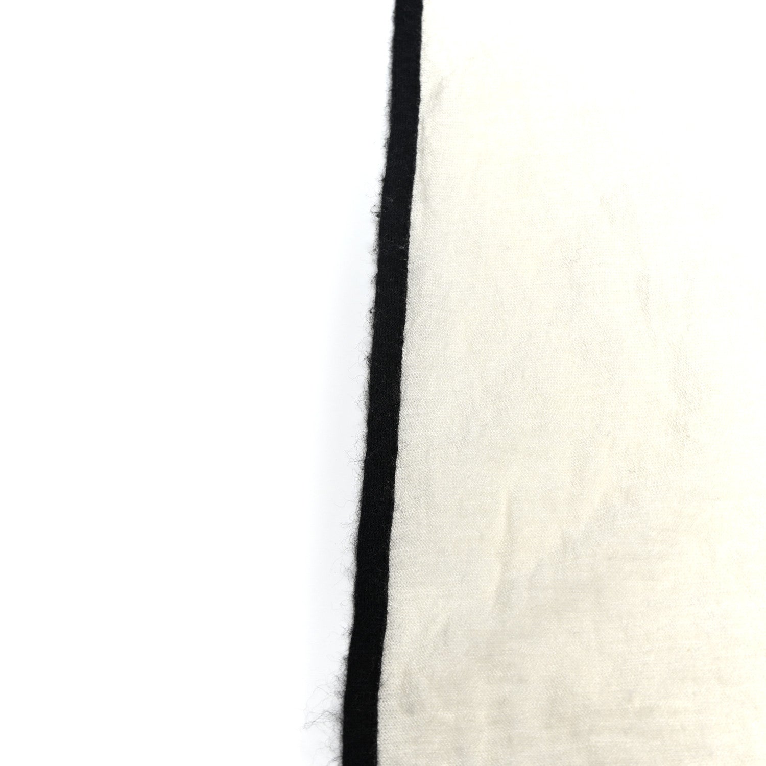 Chanel Cashmere Silk CC Stole Ivory Black 4 of 5